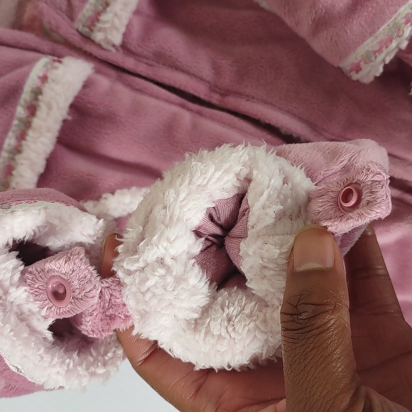 Protection System floral pink and white Lightweight sweater jacket with mittens - Picture 11 of 15